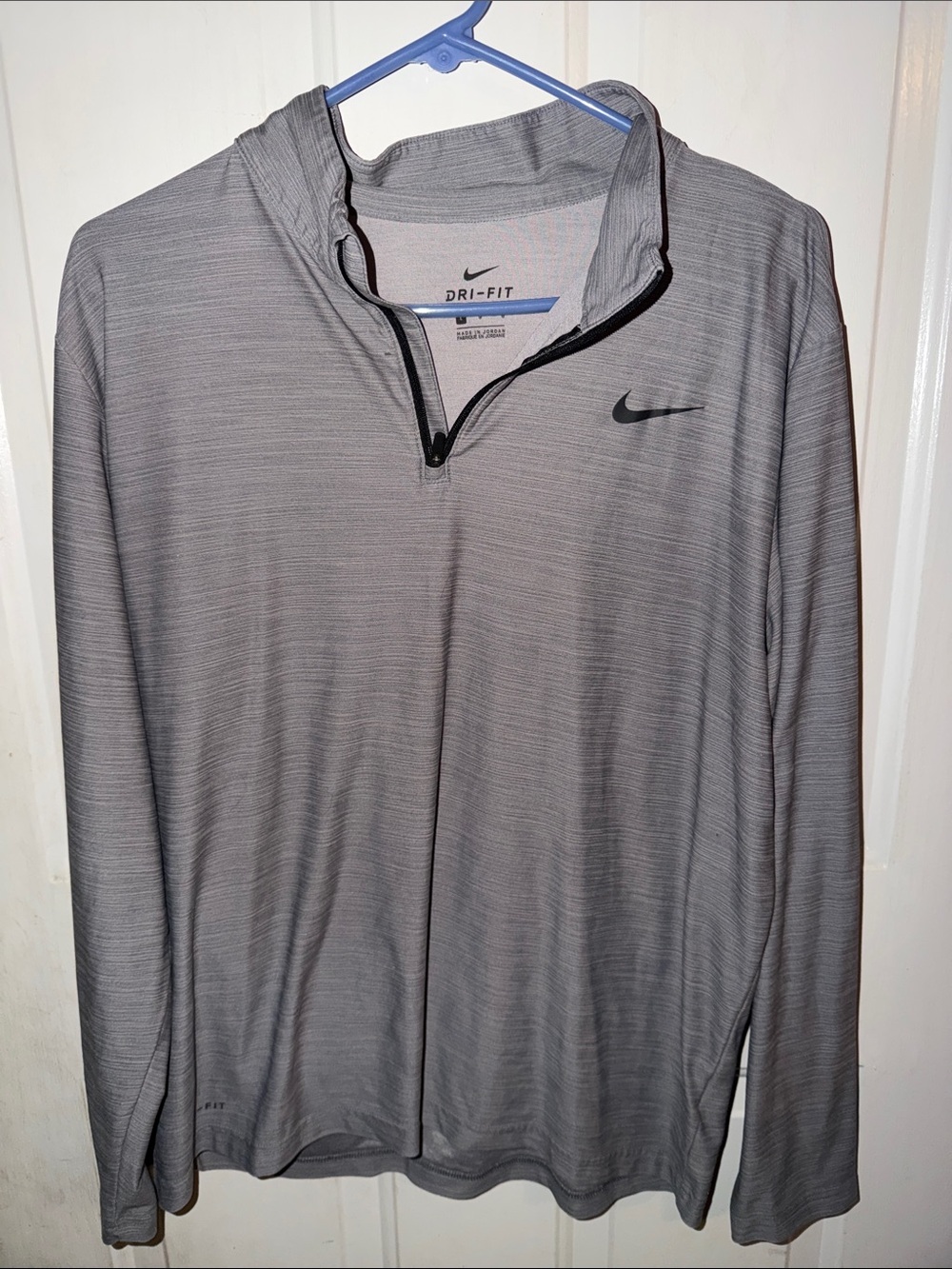 Nike Gray Dri-FIT Quarter-Zip Shirt Jacket